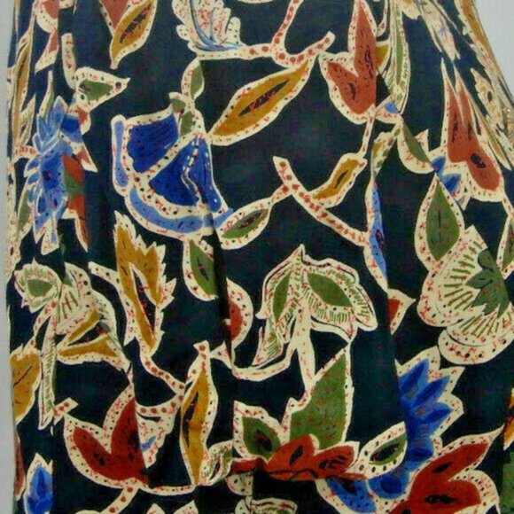 Peri Petites Women's Button Front Shirt Size 8 Black Blue Sleeve Shirt (SS062) - Picture 5 of 10